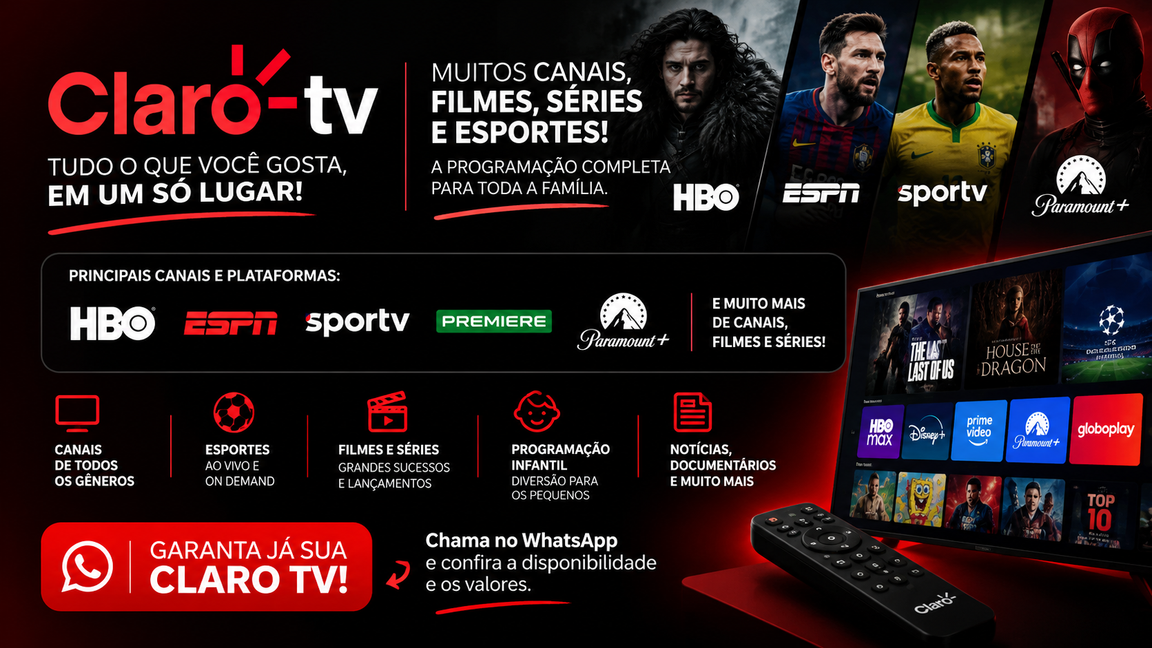 Claro tv + canais